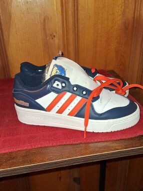 MSU Adidas Navy White Orange Retro Low-Top Sneakers